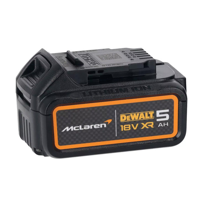 Trapano avvitatore a percussione XR 18V brushless Dewalt DCD85MP2T-QW edizione limitata McLaren, con 2 batterie 5 Ah Li-Ion e 1 caricabatterie in valigetta TSTAK