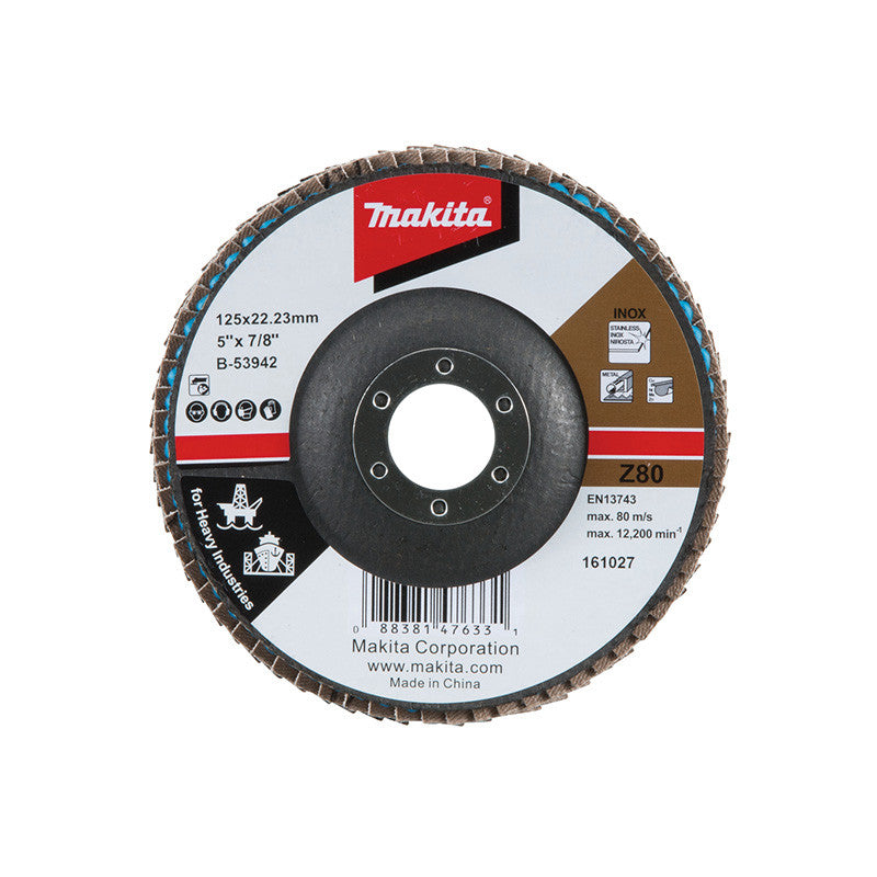Disco lamellare Ø 125 x 22,23 mm, Z80, metalli, acciaio MAKITA B-53942