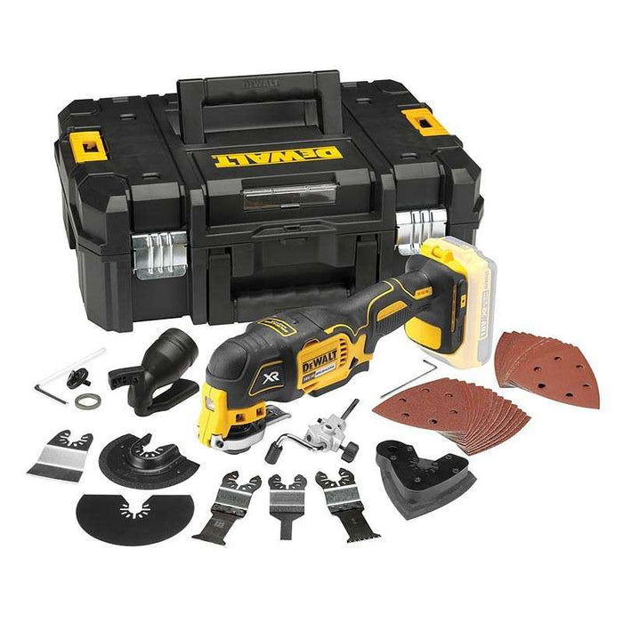 Utensile multifunzione oscillante 18V DEWALT DCS355NT-XJ brushless con valigetta e 32 accessori