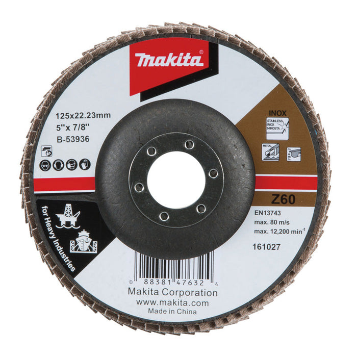 Disco lamellare MAKITA B-53936 "Z" 125/22,23 grana 60