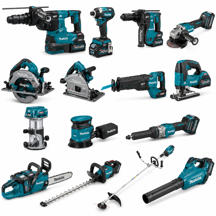 Kit di 15 utensili professionali MAKITA XGT® 40V Max – Cantiere &amp; Giardino