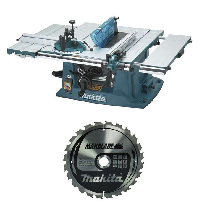 Pack sega da banco MLT100N MAKITA + lama in widia per legno B-33679