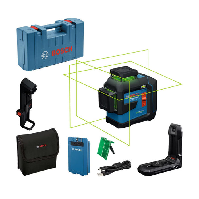 Laser a linee BOSCH GLL 80-33 G - 0 601 065 501 Professional - fornito con valigetta di trasporto e accessori