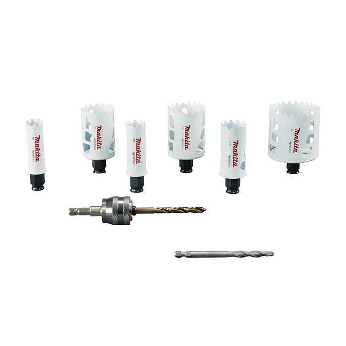 Set di seghe a tazza BiM MAKITA E-14261, Ezychange TCT, 8 pz, 22 - 68 mm