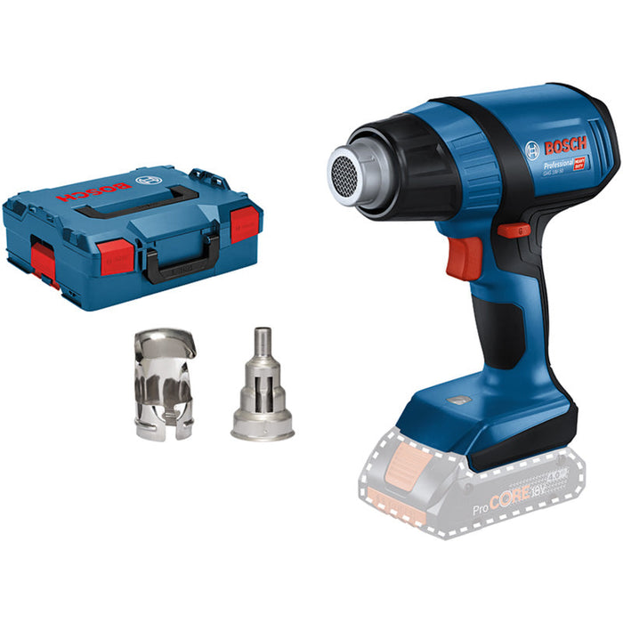 Pistola termica 18V BOSCH GHG 18V-50 L-Boxx ugello riduttore e ugello riflettore