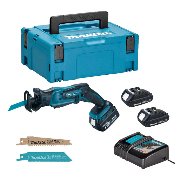 Sega a gattuccio LXT MAKITA DJR183RYJ 18 V + 2 batteria 1,5Ah + caricabatterie en Makpac