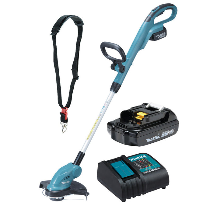 Tagliabordi a batteria MAKITA DUR181 + batteria 18V BL1815N + caricabatterie DC18SD
