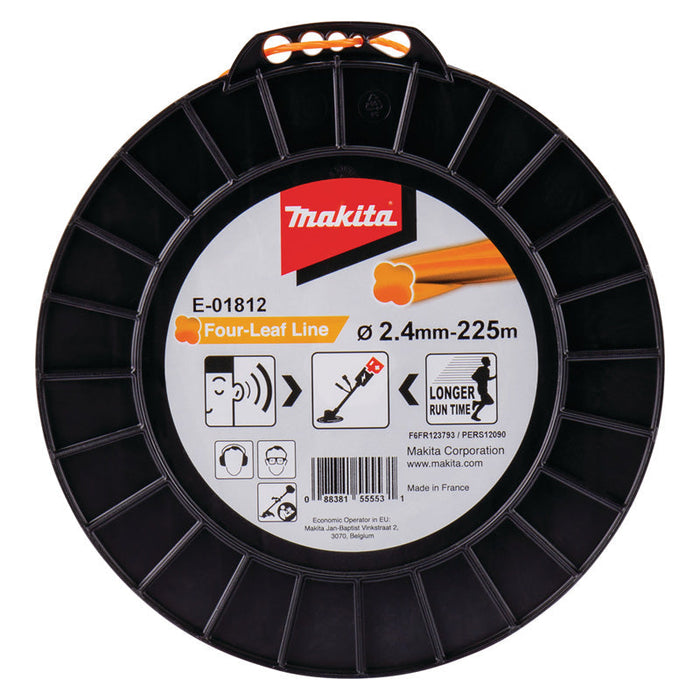 Filo in nylon a trifoglio ritorto MAKITA E-01812 2,4mm x 225m