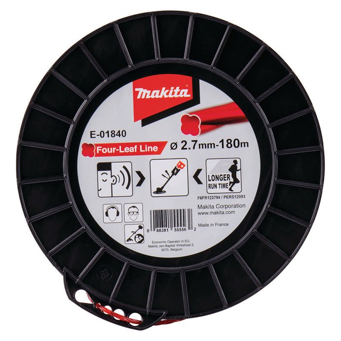 Filo in nylon a trifoglio ritorto MAKITA E-01840 2,7mm x 180m