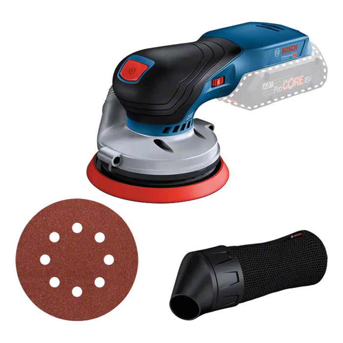 Levigatrice rotorbitale a batteria BOSCH GEX 18V-125 - 0 601 372 201 Professional (venduta senza batteria) in cartone con accessori