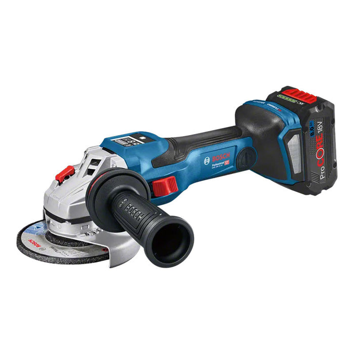Smerigliatrice Ø125mm BOSCH GWS 18V-15 SC + 2 batterie Procore 18V 5.5 Ah + 1 caricabatterie GAL 18V-160 - L-Boxx