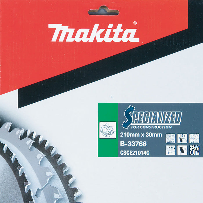 Lama B-33766 MAKITA speciale per legno 210 x 30 mm 14 denti