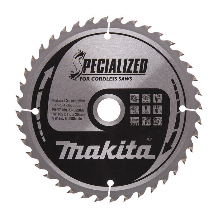 Lame in widia "Specialized" per legno, per seghe circolari a batteria MAKITA