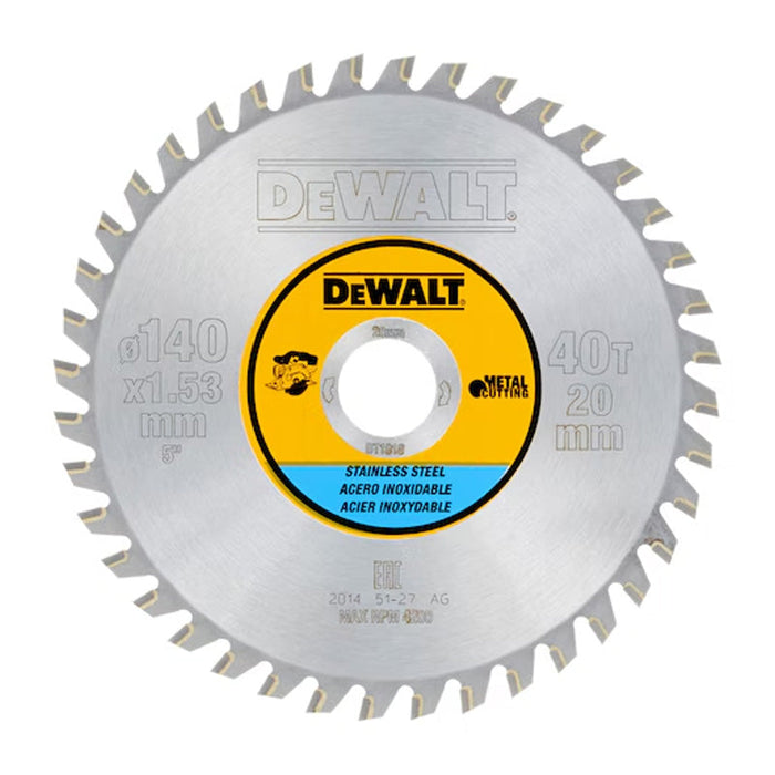 Lama per sega circolare al carburo DEWALT 140x20 mm