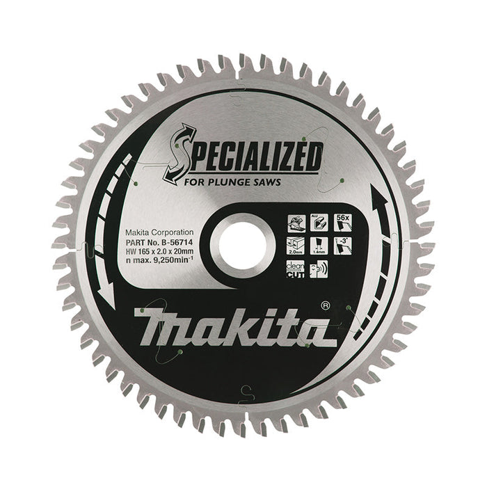 Lama in widia “Specialized” per alluminio MAKITA B-56714 per seghe ad affondamento a batteria