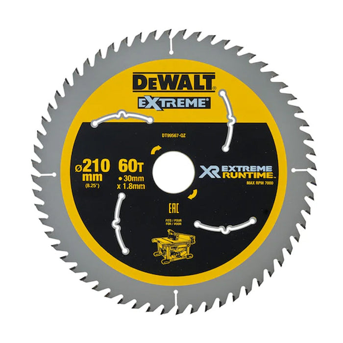 Lama per sega circolare fissa DEWALT DT99567-QZ al carburo XR Runtime Ø210x30 mm, 60 denti