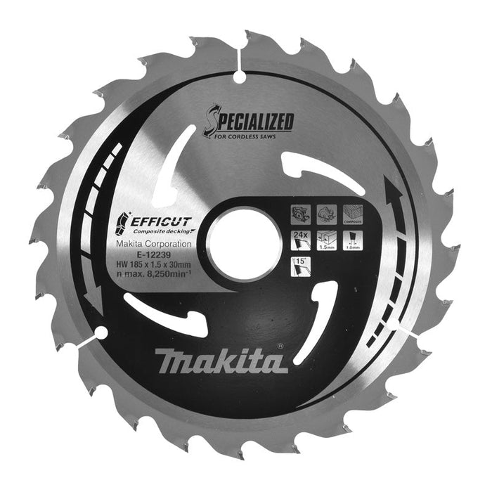 Lame "EFFICUT" per decking composito MAKITA