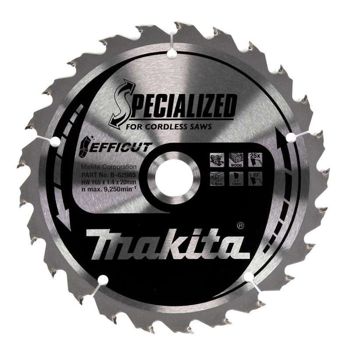 Lame in widia "EFFICUT" per legno, per seghe circolari a batteria MAKITA