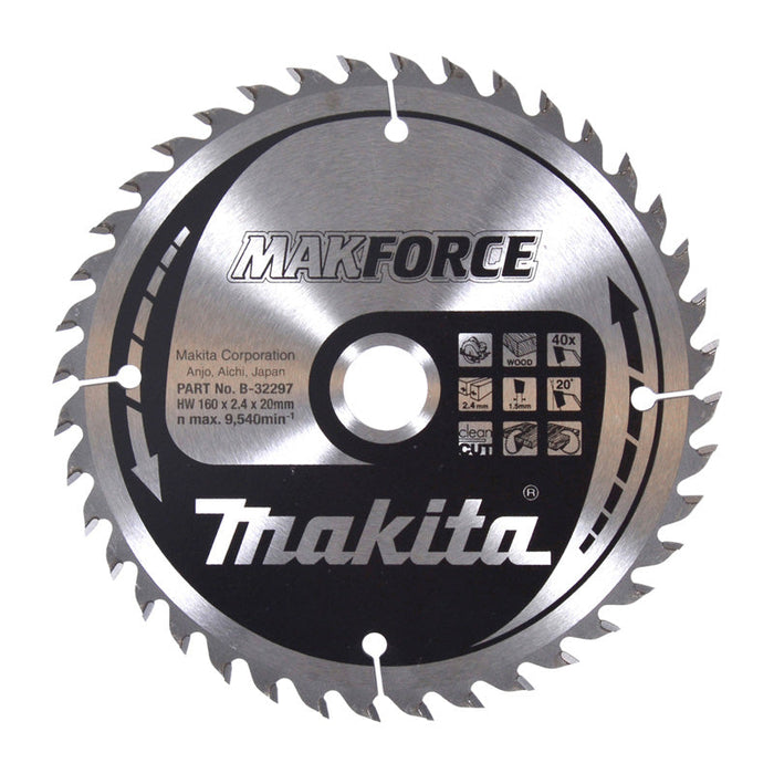 Lame in widia "MakForce", per legno, per seghe circolari MAKITA