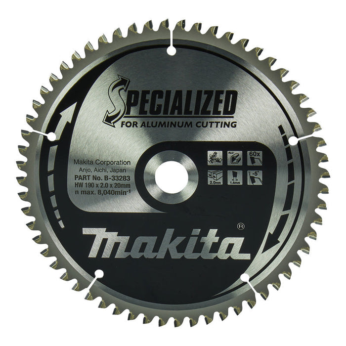 Lame in widia "Specialized" per alluminio, per troncatrici radiali e angolari MAKITA