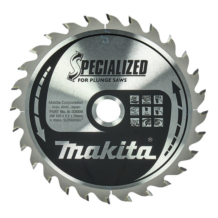 Lame in widia "Specialized" per legno, per seghe ad affondamento MAKITA