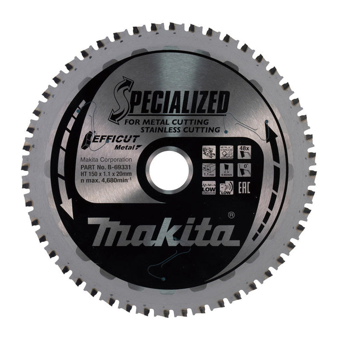 Lame in widia "Specialized" inox e metallo, per seghe circolari per metallo a batteria MAKITA