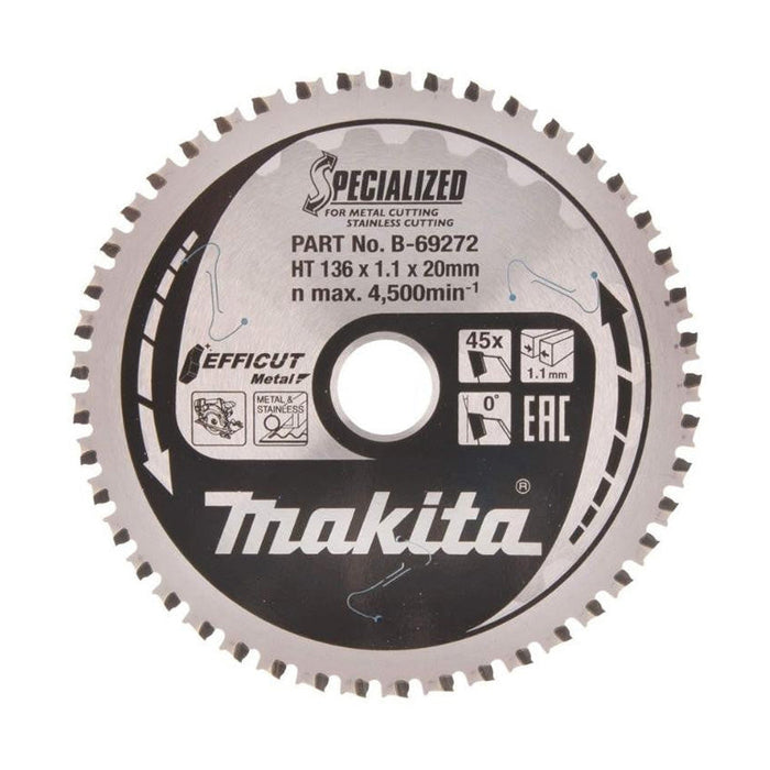 Lame in widia "Specialized" inox e metallo, per seghe circolari per metallo a batteria MAKITA