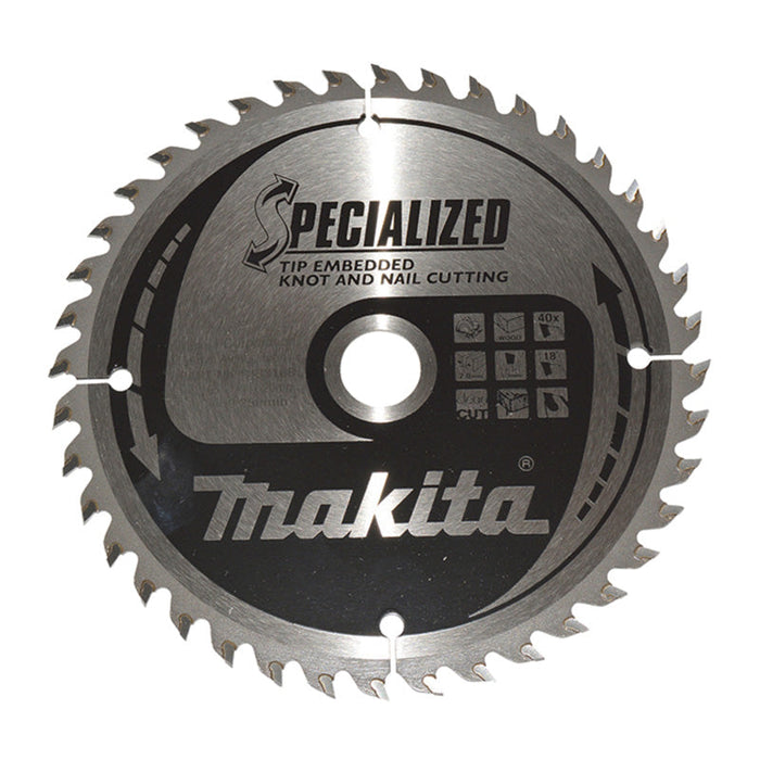 Lame in widia "Specialized" per legno con chiodi, per seghe circolari MAKITA
