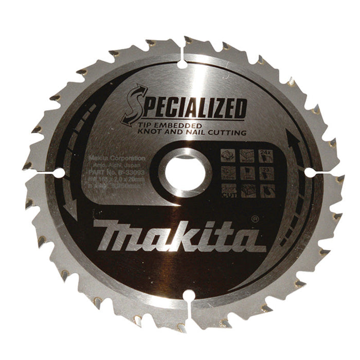 Lame in widia "Specialized" per legno con chiodi, per seghe circolari MAKITA