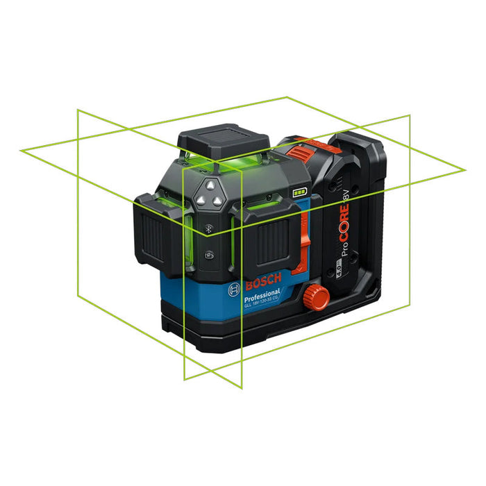 Laser a linee BOSCH GLL 18V-120-33 CG - 0 601 065 101 Professional (venduto senza batteria) in L-BOXX con accessori