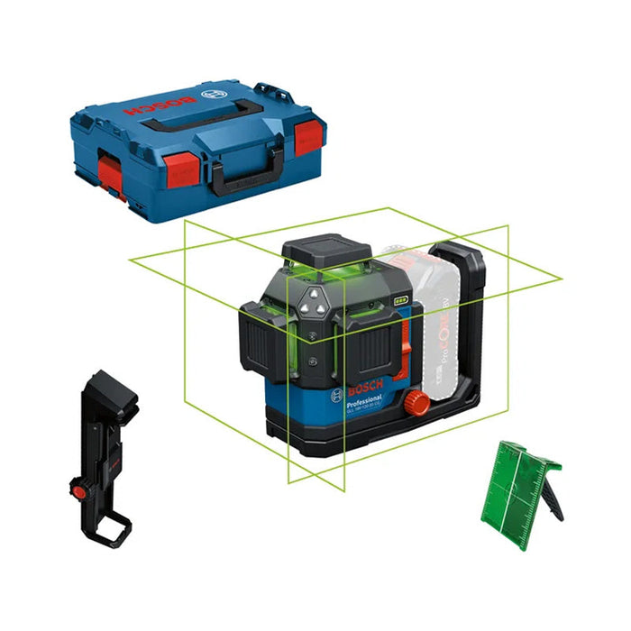 Laser a linee BOSCH GLL 18V-120-33 CG - 0 601 065 101 Professional (venduto senza batteria) in L-BOXX con accessori
