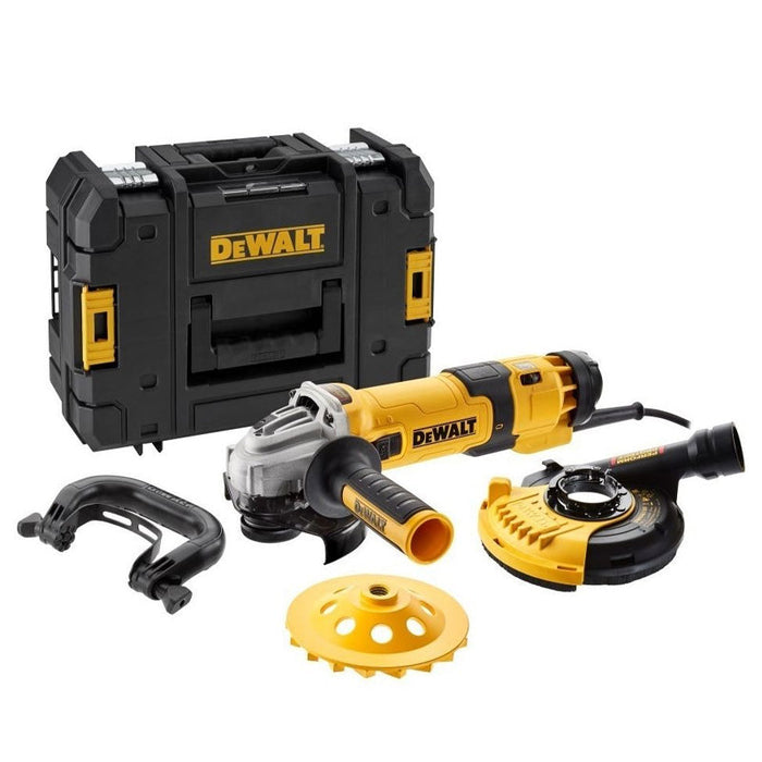 Smerigliatrice 125 mm 1500 W a velocità variabile DEWALT DWE4257KT-QS con kit di levigatura
