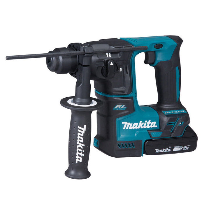 Tassellatore a batteria MAKITA DHR171RAX3 SDS-Plus 18 V 2,0 Ah con 2 batterie, 1 caricabatterie, 1 valigetta e accessori