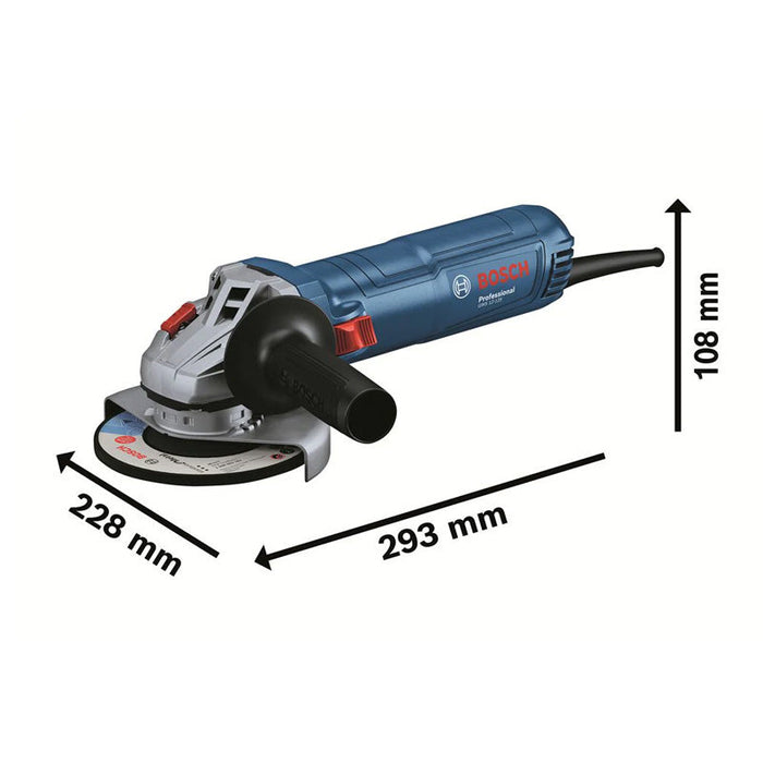 Smerigliatrice angolare BOSCH GWS 12-125 - 0 601 3A6 102 Professional - fornita con valigetta di trasporto