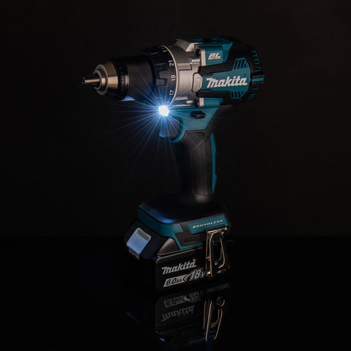 Trapano a percussione Brushless 2x5Ah 18V LXT ® MAKITA DHP489RTJ en MAKPAC