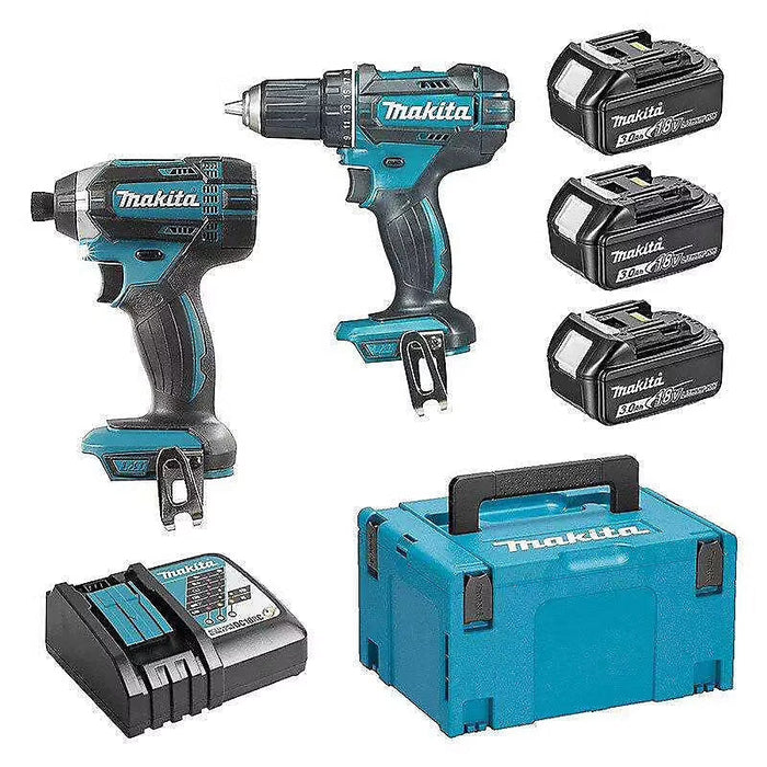 Kit 2 utensili MAKITA DLX2127J1 (DDF482+DTD152+BL1830×3+DC18RC+MAK3)