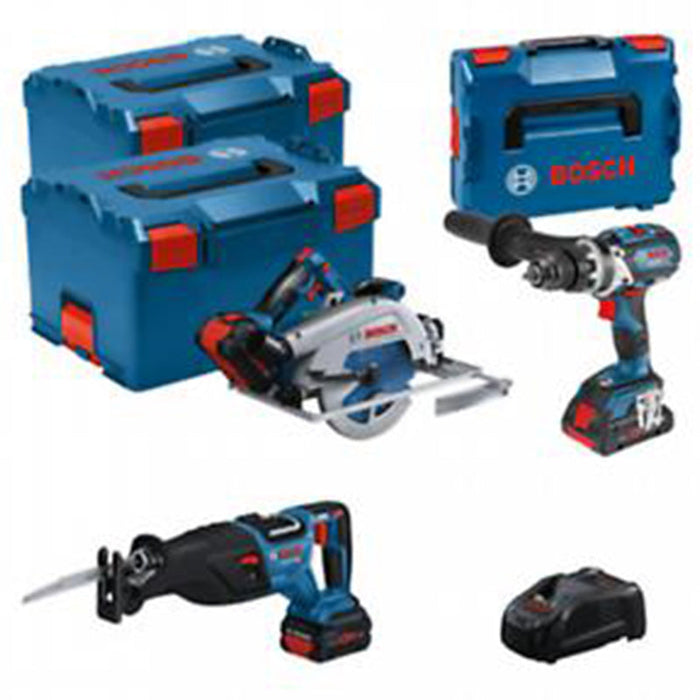Pack  3 utensili 18V BOSCH: GSB 18V-110C + GKS 18V-68GC + GSA 18V-28 + 1 batteria 4,0 Ah (ProCORE) + 2 batterie 5,5 Ah (ProCORE) + GAL 1880CV (L)