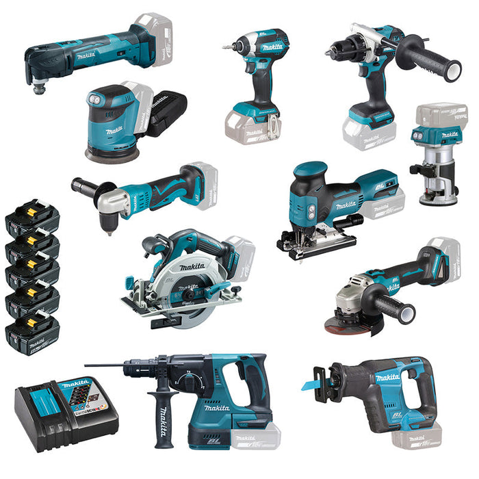 Kit di 11 utensili LXT® 18V MAKITA DLX1122JX1
