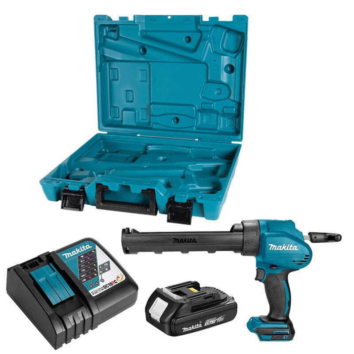 Pistola per silicone 2x1,5Ah 18V LXT ® MAKITA DCG180RY in valigetta