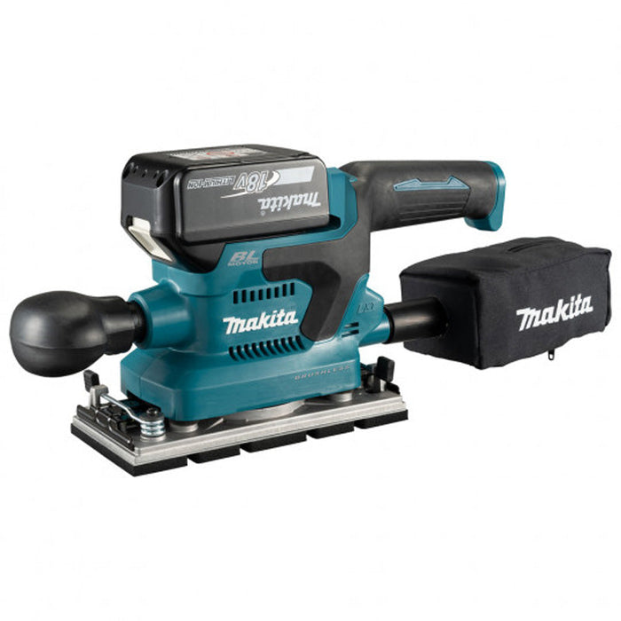 Levigatrice orbitale 2x5Ah 18V LXT ® MAKITA DBO382RTJ en MAKPAC