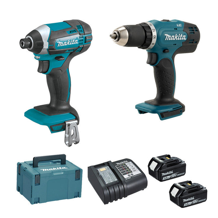 Set di 2 macchine 18 V Li-Ion MAKITA DLX2141JX2 3 Ah (DTD152 + DDF453)