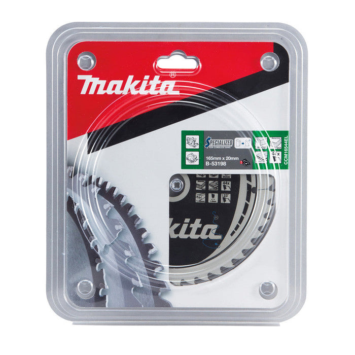 Lama per sega circolare MAKITA B-53198 , TCT specializzata, 165 x 20 mm, 44 T