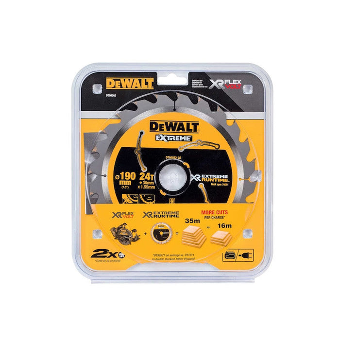 Lama per sega circolare a batteria al carburo XR Runtime DEWALT DT99562-QZ 190x30 mm 24 denti