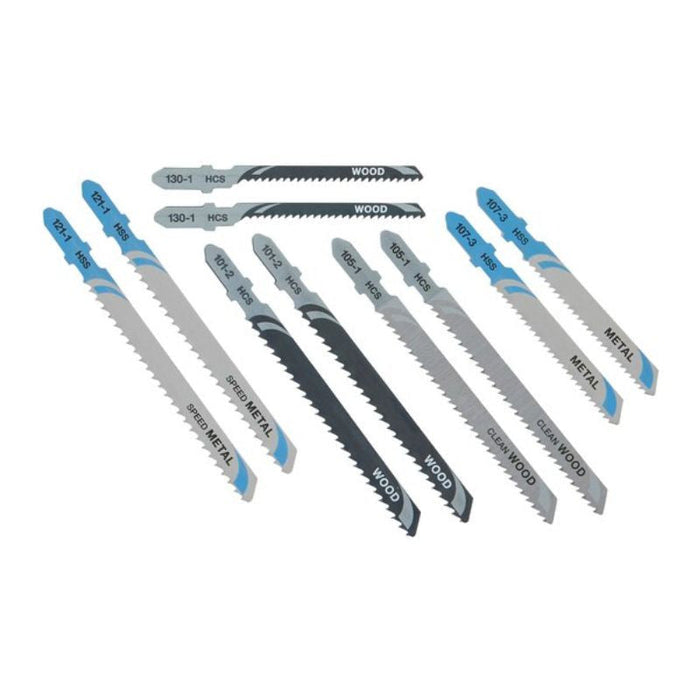 Lame per seghetto alternativo per legno e metallo, attacco a T, DEWALT DT2294-QZ in set da 10