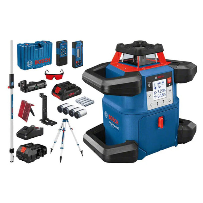 Laser rotante BOSCH GRL 600 CHV Professional + stadia GR 240 + treppiede BT 170