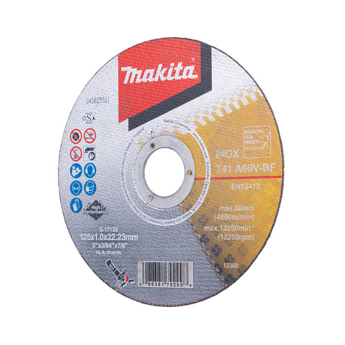 Set di 12 dischi da taglio per metallo e inox MAKITA  E-17120-12   125x1MM