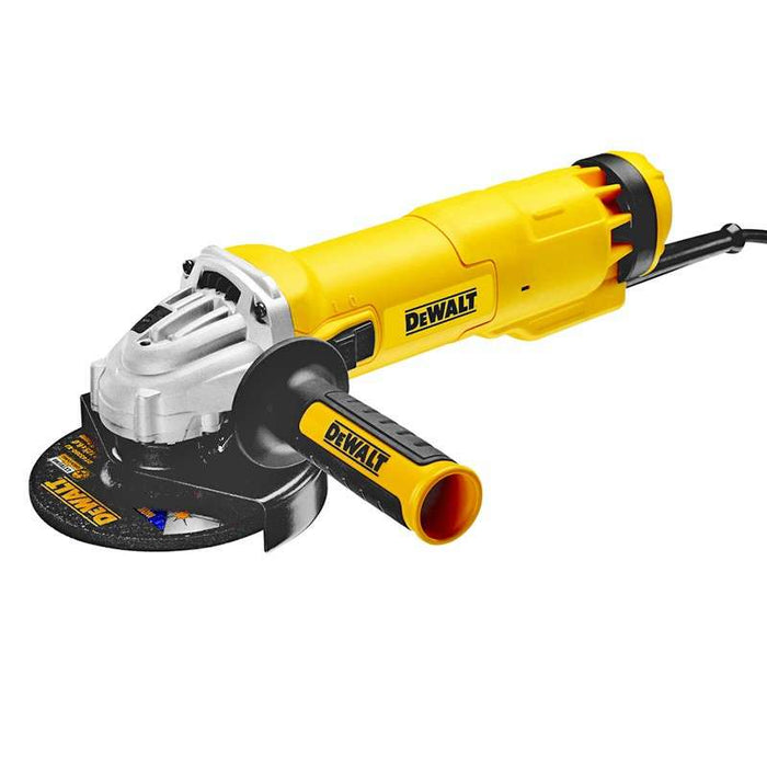 Smerigliatrice Ø125 mm 1400 W DEWALT DWE4237-QS con interruttore a slitta e sistema anti-riavvio