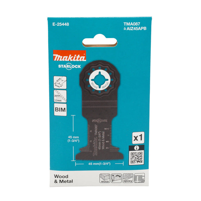 Lama ad affondamento Makita E-25448 Starlock 45x45mm TMA087 per legno e metallo