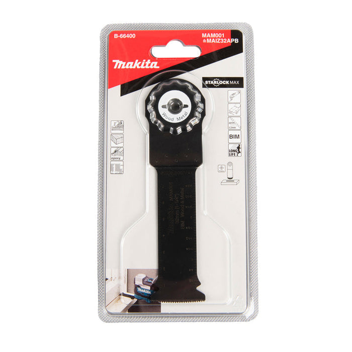 Lama per taglio ad affondamento Makita B-66400 Starlock Max 32mm BIM legno e metallo