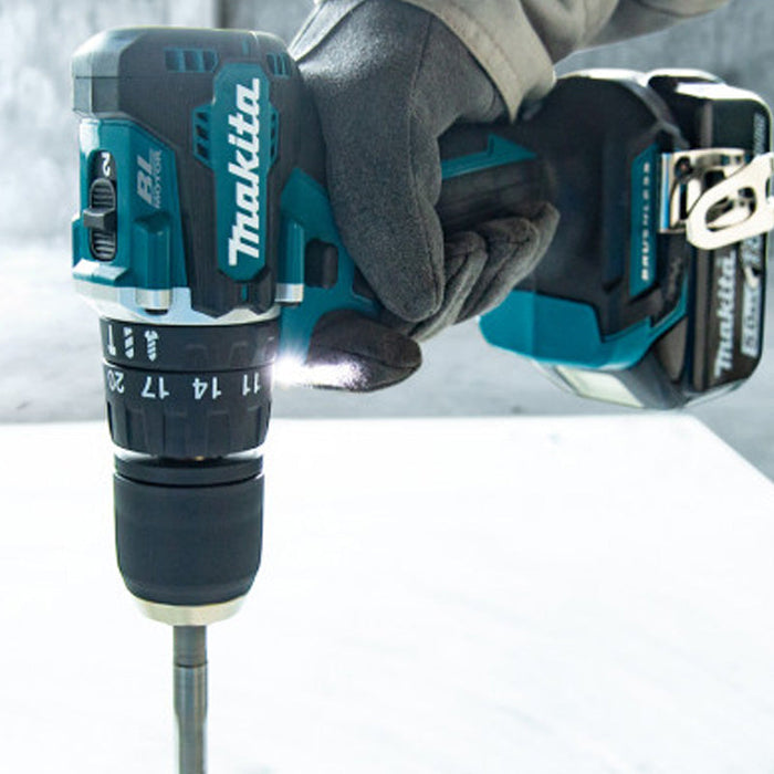 Trapano avvitatore a percussione Brushless MAKITA DHP487ZJ en MAKPAC